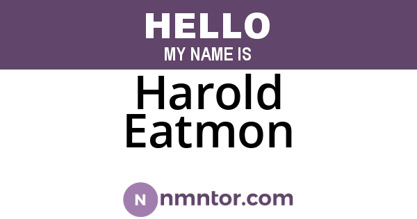 Harold Eatmon
