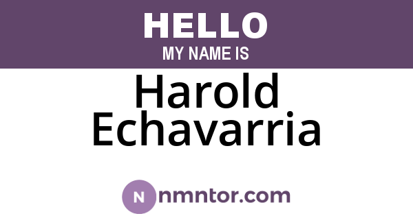 Harold Echavarria