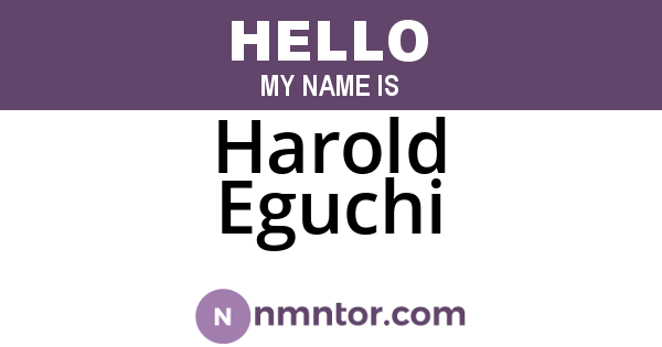 Harold Eguchi