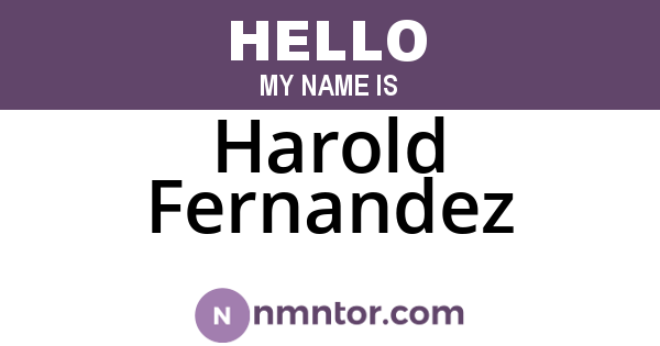 Harold Fernandez