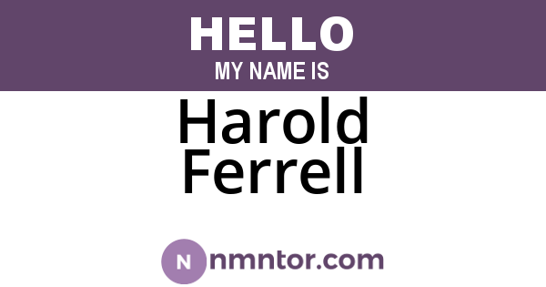 Harold Ferrell