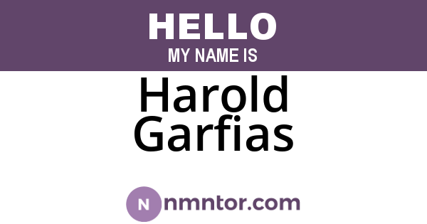 Harold Garfias
