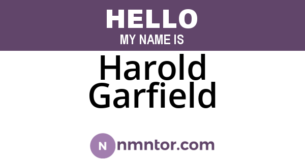 Harold Garfield