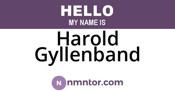 Harold Gyllenband