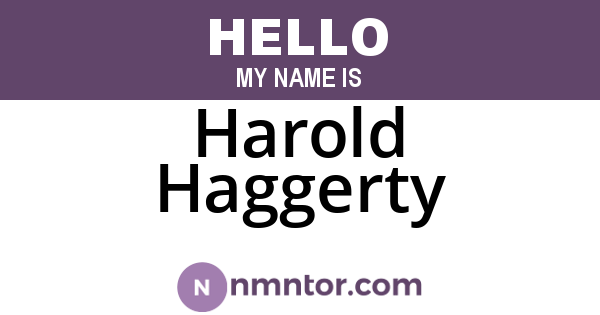 Harold Haggerty