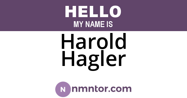 Harold Hagler