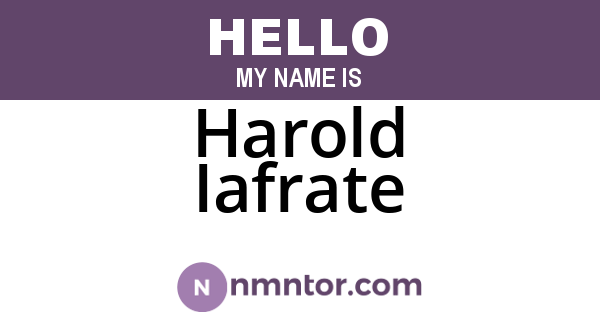 Harold Iafrate