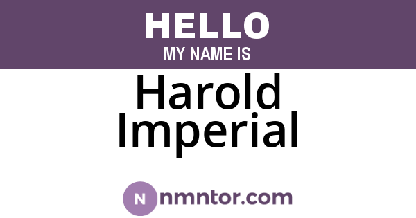 Harold Imperial