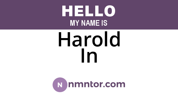 Harold In