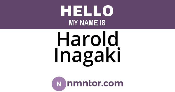 Harold Inagaki