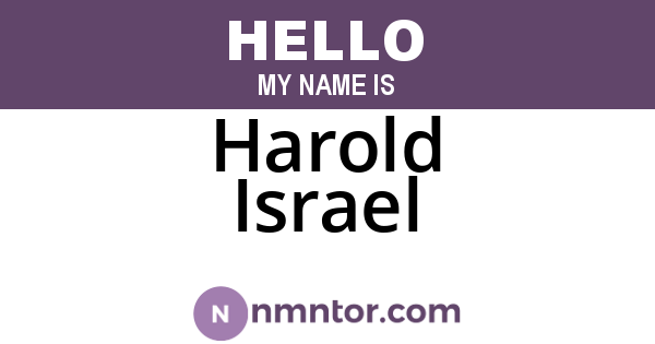 Harold Israel