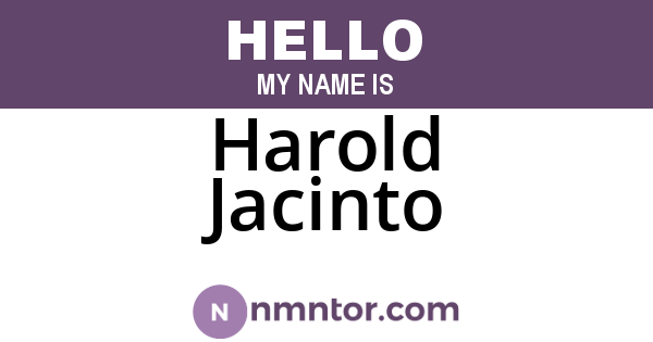 Harold Jacinto