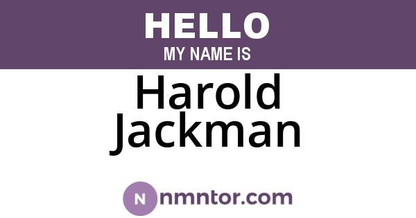 Harold Jackman