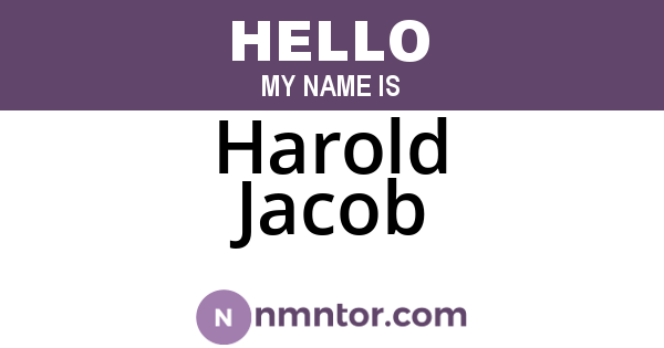 Harold Jacob