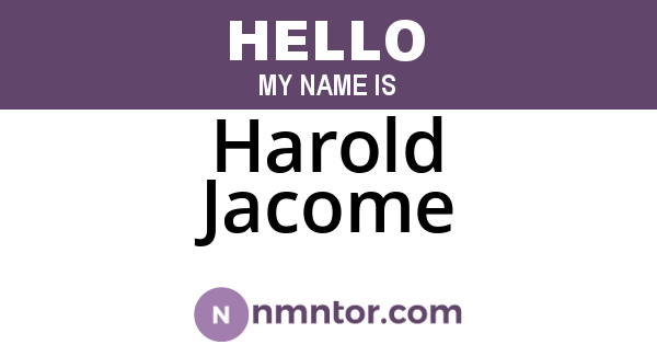 Harold Jacome