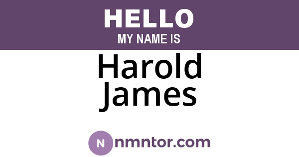 Harold James