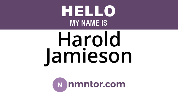 Harold Jamieson