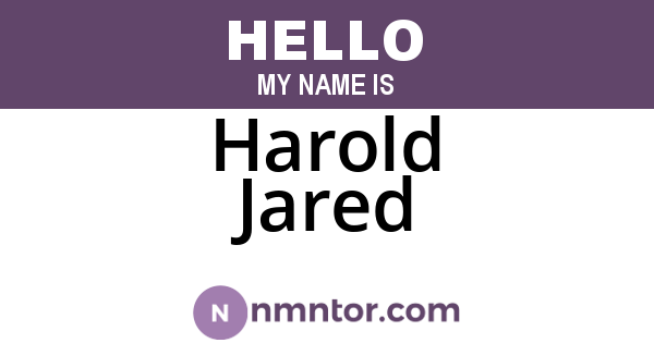 Harold Jared