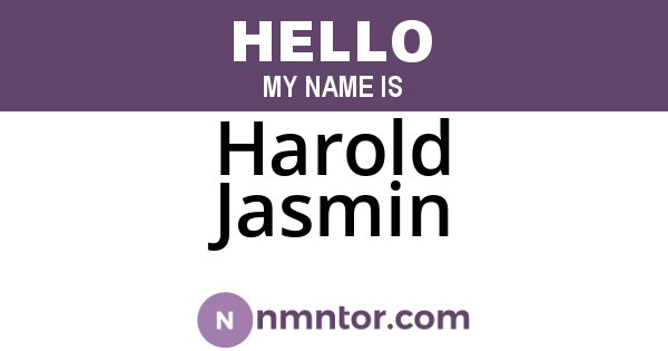 Harold Jasmin