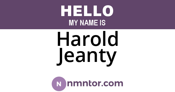 Harold Jeanty