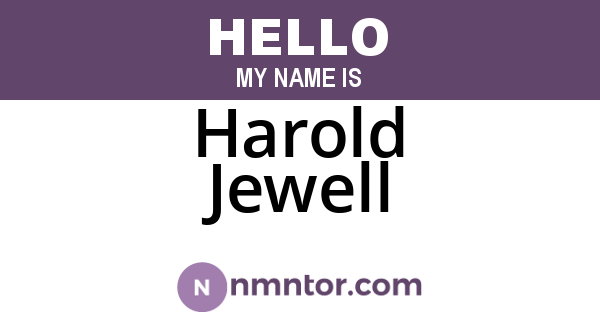 Harold Jewell