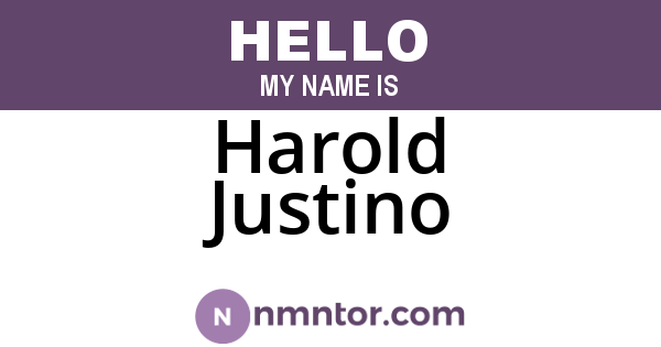 Harold Justino