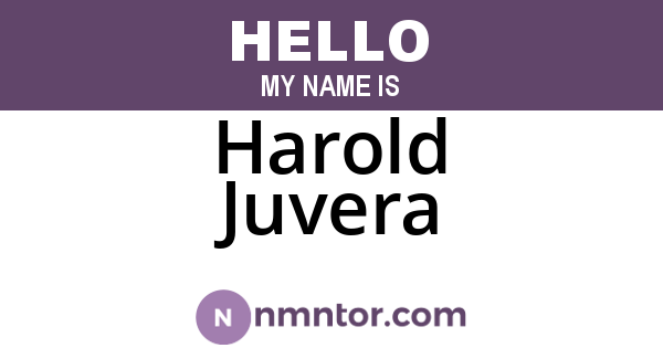 Harold Juvera
