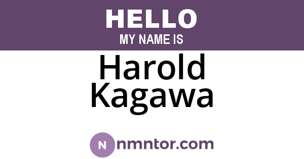 Harold Kagawa