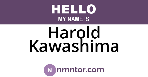 Harold Kawashima
