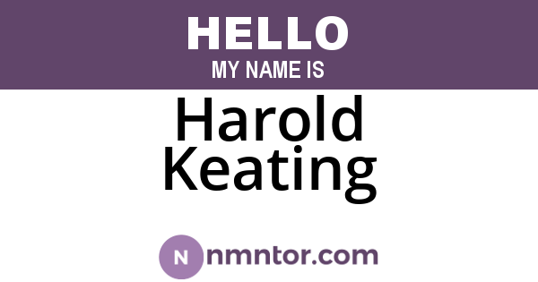 Harold Keating