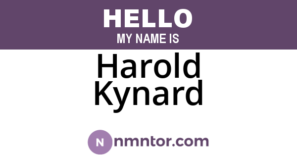 Harold Kynard