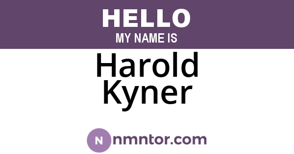 Harold Kyner