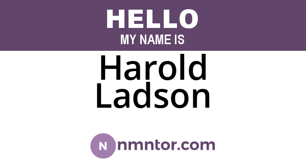 Harold Ladson