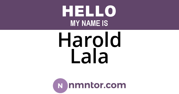Harold Lala