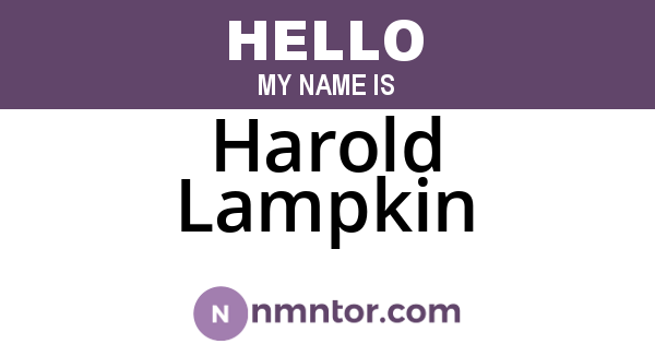 Harold Lampkin