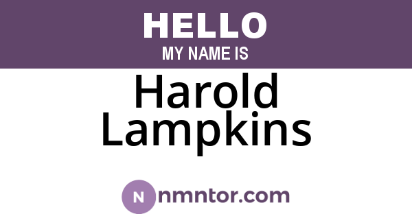 Harold Lampkins