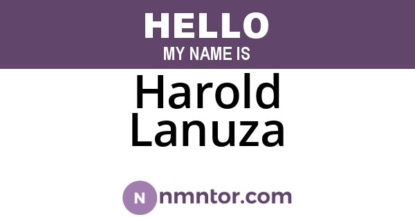 Harold Lanuza