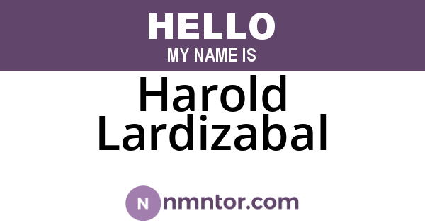Harold Lardizabal