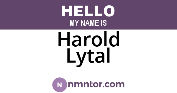 Harold Lytal