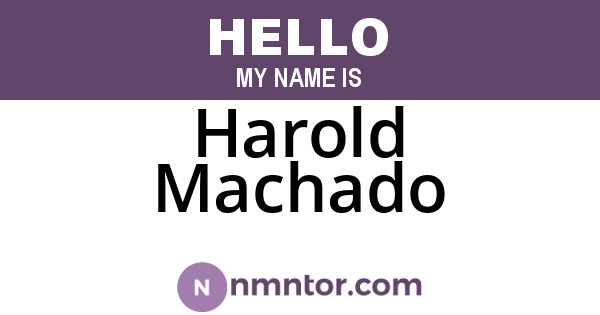 Harold Machado