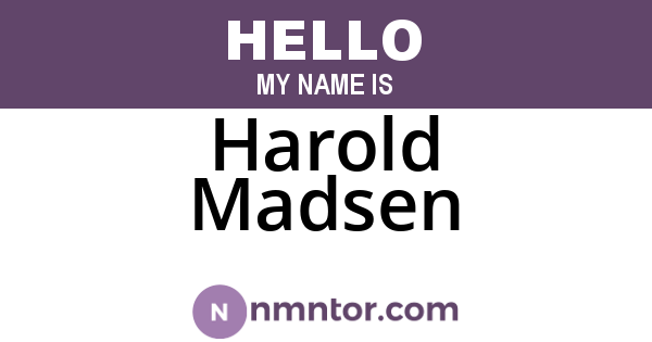 Harold Madsen