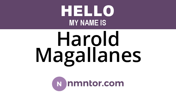 Harold Magallanes