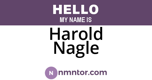 Harold Nagle