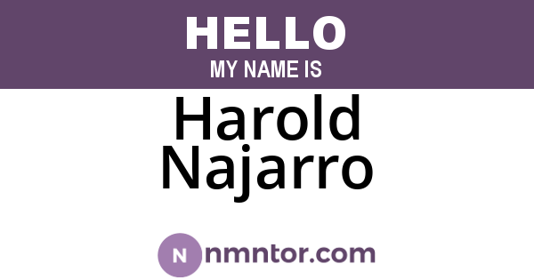 Harold Najarro