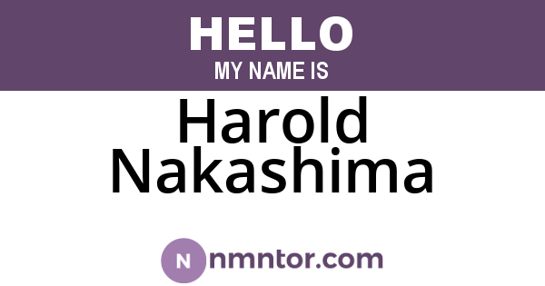 Harold Nakashima