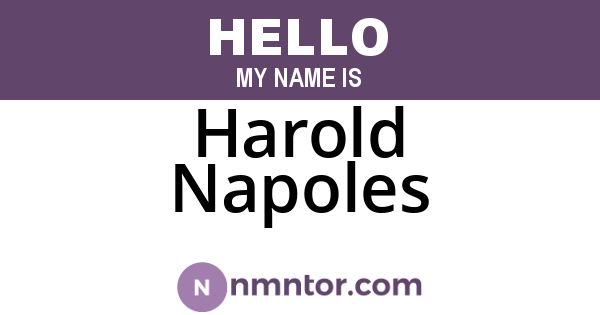 Harold Napoles