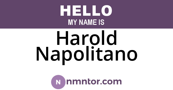 Harold Napolitano