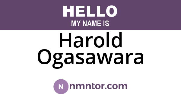 Harold Ogasawara