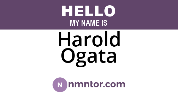 Harold Ogata