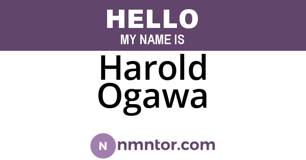 Harold Ogawa